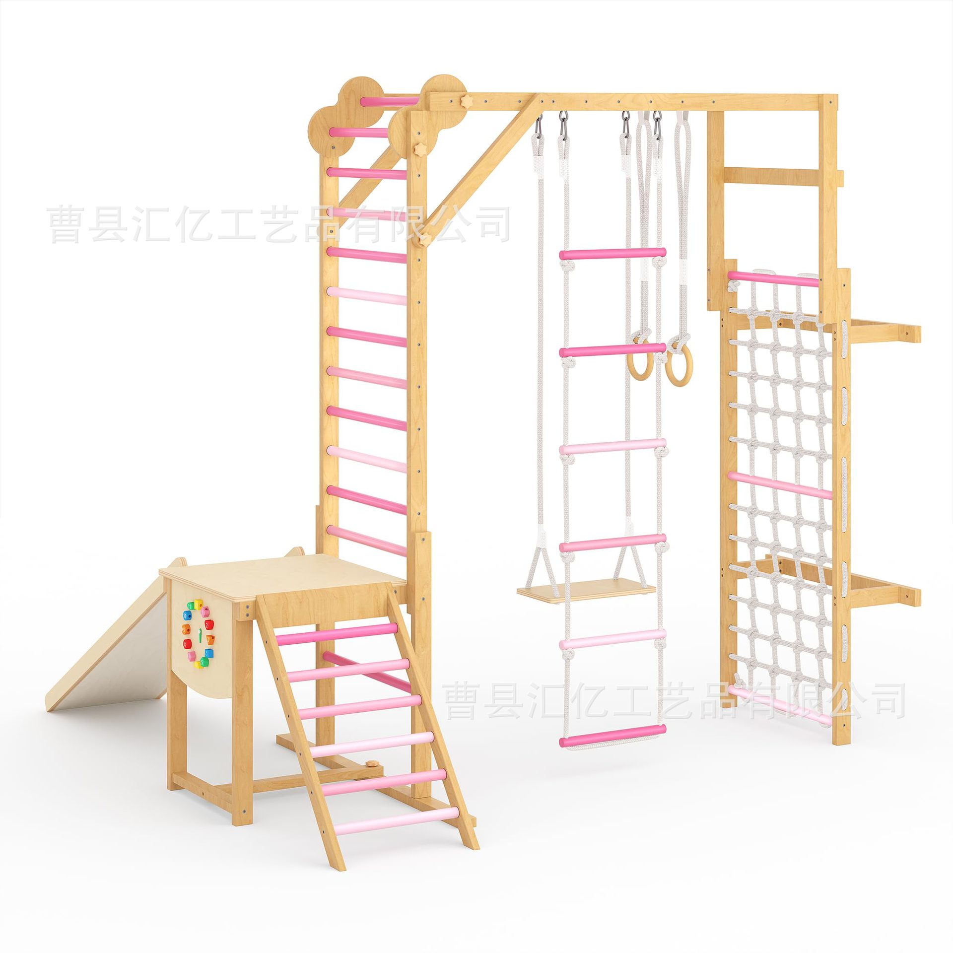Kids Outdoor Climbing Frame - İç Mekan Masif Ahşap Çocuk Fiziksel