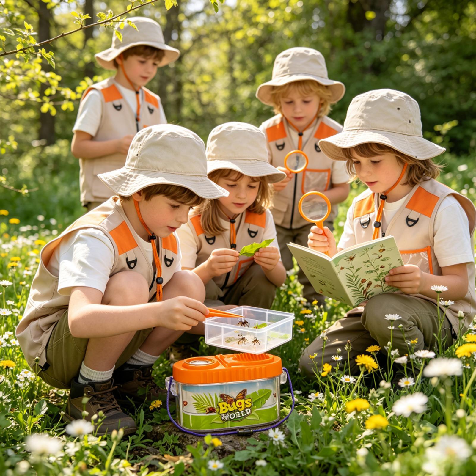 Kids Outdoor Explorer Set - Çocuk Macera Seti Büyüteçli Şapka Hafif