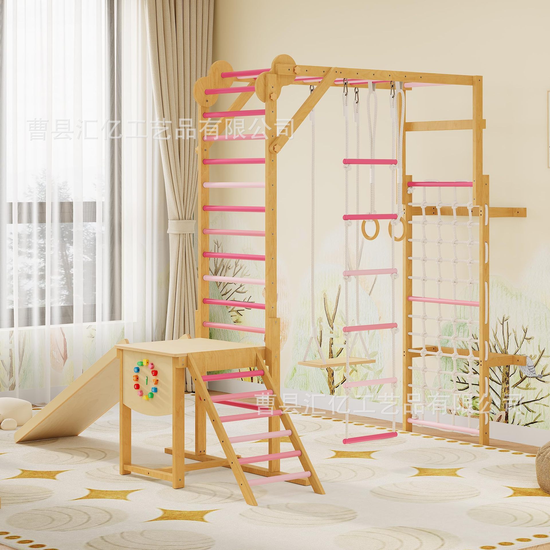 İç Mekan Masif Ahşap Çocuk Fiz - Kids Outdoor Climbing Frame incelemesi ve fiyatı